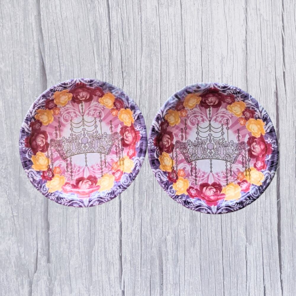 Crown Princess Pink Purple Party Set 16 Plates Punk Princess